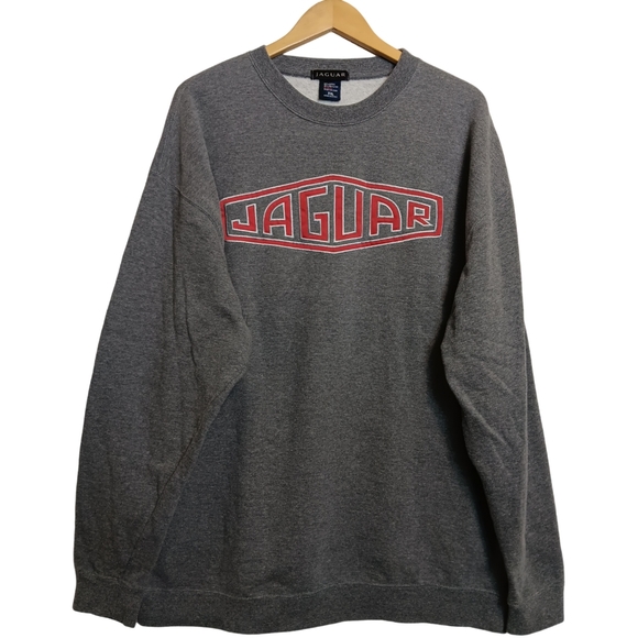Jaguar Other - Vintage Jaguar Car Men's Gray Embroidered Logo Long Sleeve Sweatshirt XXL